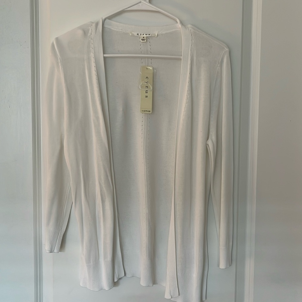 Cyrus Women's 3/4 Sleeve Open Front Cardigan Sweater